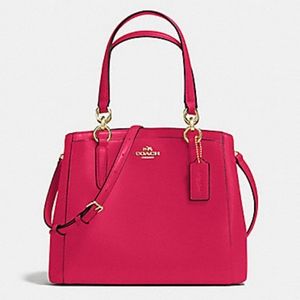 Pink coach top handle/ cross body bag